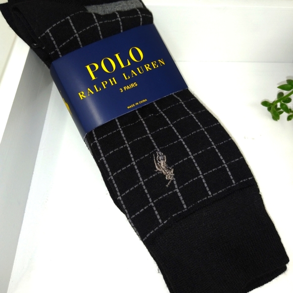 Polo by Ralph Lauren Men’s 3-Pack Multi-Color Socks - Picture 2 of 5